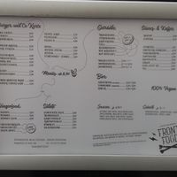 menu at Front Food in Linz
