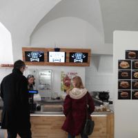 The counter at Front Food in Linz