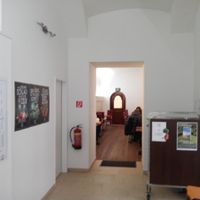 The way to the dining room (and the loo :P) at Front Food in Linz