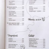 menu options at Front Food in Linz