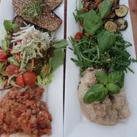 Diner with aubergineschnitzel at GYS - Voorstraat in Utrecht