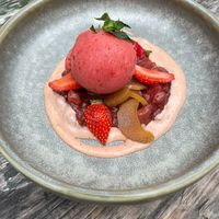 Dessert: Strawberry rhubarb at GYS - Voorstraat in Utrecht