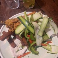 Crispy aubergine (nice but overpriced: 23,50€)  at GYS - Voorstraat in Utrecht