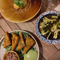 Panelle, mexican kohlrabi and dofu with seaweed at GYS - Voorstraat in Utrecht