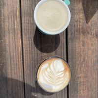 Mocha and herbal coffee at Good Eden in New Orleans
