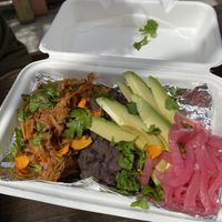 Jackfruit tacos(tortillas on the side) at Good Eden in New Orleans