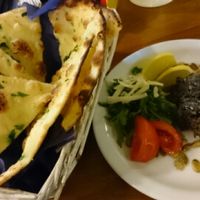 Tapenade with garlic pizza bread at Vegan Pizza in Warsaw