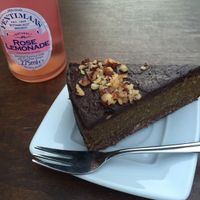 Vegan gluten free chocolate pie!  at Vegan Pizza in Warsaw