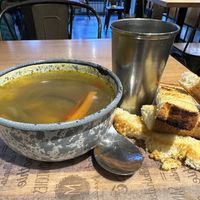 Vegan soup  at Marcopolo Freelife in Ushuaia