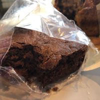 Vegan brownie at Marcopolo Freelife in Ushuaia