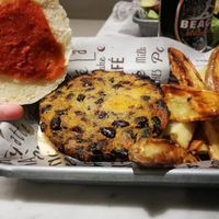 Vegan burger at Marcopolo Freelife in Ushuaia