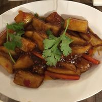 Fried brinjal at Nature Cafe 自然疏食 - The Aperia in Central Singapore