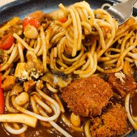 Fire spaghetti at Nature Cafe 自然疏食 - The Aperia in Central Singapore