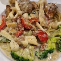 Cream spaghetti at Nature Cafe 自然疏食 - The Aperia in Central Singapore