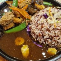 Monkey mane mushroom rice hot stone at Nature Cafe 自然疏食 - The Aperia in Central Singapore