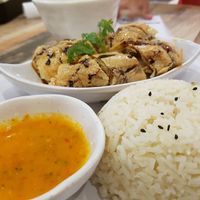 Lunch Soy skin chicken rice $5 promo, available at night too at Nature Cafe 自然疏食 - The Aperia in Central Singapore