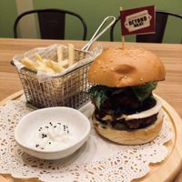 Black Pepper Sauce Burger at Nature Cafe 自然疏食 - The Aperia in Central Singapore