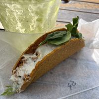 Spicy chick’n taco at Nucleus Raw Foods in Luzerne