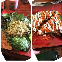 Ray's Smile on the left & Tacos on the right  at Nucleus Raw Foods in Luzerne