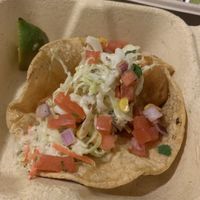 Fish tacos Omnomnomnom  at Veggie Grill by Next Level in Pasadena