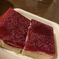 Lemon raspberry cheesecake WOW at Veggie Grill by Next Level in Pasadena