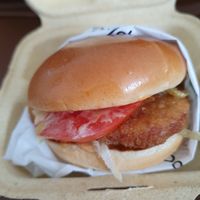 V crabcake at Veggie Grill by Next Level in Pasadena