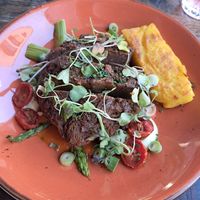 Onda's seitan with asparagus and potato cake at ONDA in Helsinki