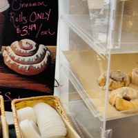 Vegan cinnamon roll  at The Co-op Cafe in Erie
