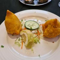 Vegetable samosa starter at The Kathmandu in Torremolinos