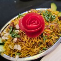 Vegan meat biryani at The Kathmandu in Torremolinos