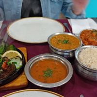 Safari sizzler with vegan 'meat' and veg - lovely at The Kathmandu in Torremolinos