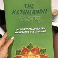 Menu at The Kathmandu in Torremolinos