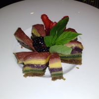 rainbow in the sky at Au Lac - DTLA in Los Angeles