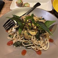 Basil garlic noodles   at Au Lac - DTLA in Los Angeles
