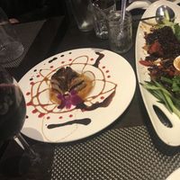 Tiramisu and wine  at Au Lac - DTLA in Los Angeles