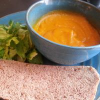 carrot soup at World Peace Cafe in Baltimore