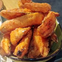 Sweet potato fries with aioli at Vege Rama in West End