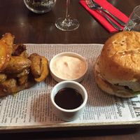 black bean burger  at Vege Rama in West End