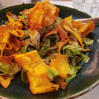 Health Salad (black lentils and sweet potato crisps were really good additions) at Piccolino in Jerusalem