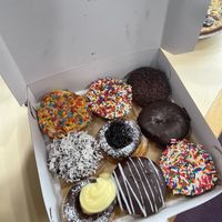 variety of vlugen donuts   at Broad  Street Dough Co in Oakhurst