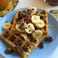 Sweet potato waffles  #Veganuary at Co.ConAmor in Tulum