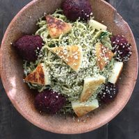 Spaghetti beetballs at Co.ConAmor in Tulum