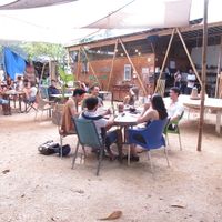 Here is the seating at Co ConAmor. at Co.ConAmor in Tulum