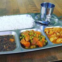 Thali with all vegan options at Thali - Dunajska in Bratislava