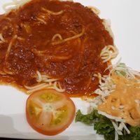 Spaghetti with tomato sauce at Xiang Yun Vegetarian - Bayan Point in Penang