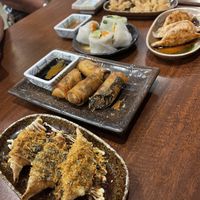 (I didn’t eat the okonomiyaki gyoza since it has mayo. Friend said the sauce tastes good.)  at Wabi-Sabi Noodle House Morato in Metro Manila