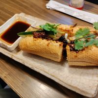 Bahn mi. Good BBQ vegan meat inside! at Wabi-Sabi Noodle House Morato in Metro Manila