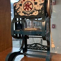 Old school shaved ice machine   at Wabi-Sabi Noodle House Morato in Quezon City