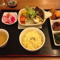 Grilled Veggies, Rice, Soup, Tofu, Sweetpotatoe... at Rice Revolution 呷米蔬食 - Gā Mǐ Shū Shí in Taipei