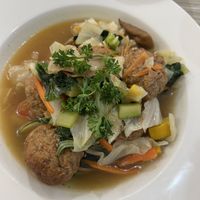 Stewed veggie balls in ginger soy sauce (made vegan)  at Rice Revolution 呷米蔬食 - Gā Mǐ Shū Shí in Taipei